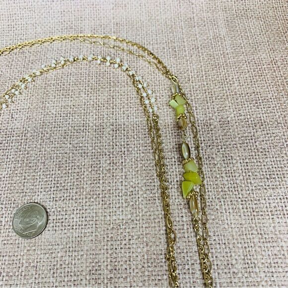 Chicos Double Strand Long MOP Acrylic Necklace NWT - Picture 3 of 4